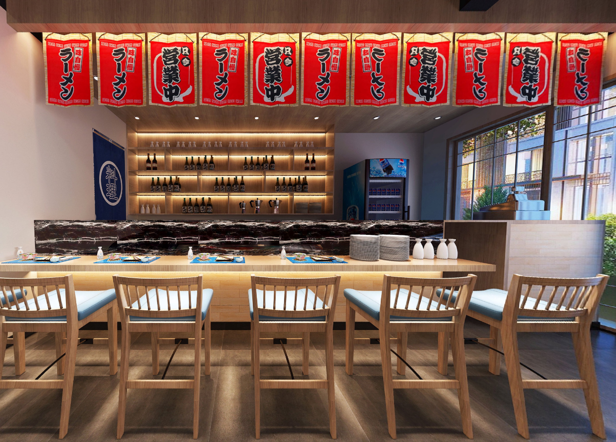 料理店装修效果图-柏麟公装