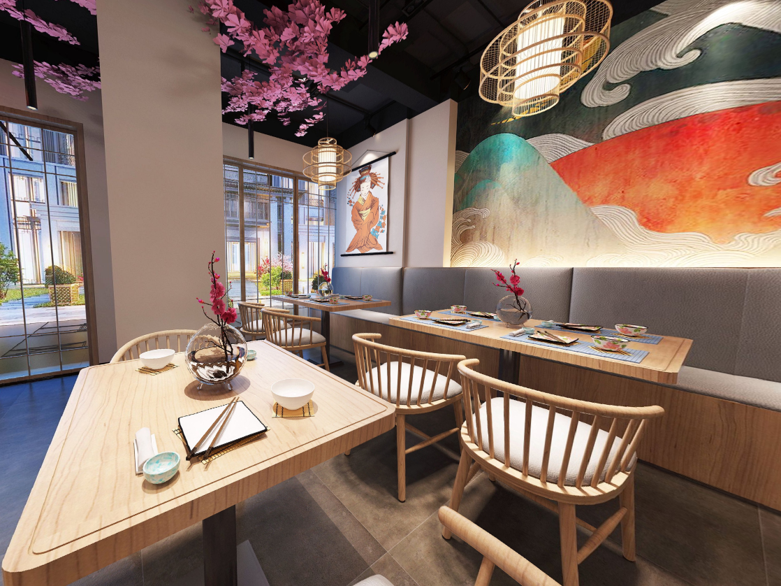 料理店装修效果图-柏麟公装